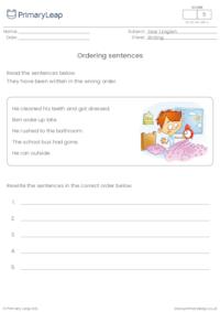 Ordering sentences