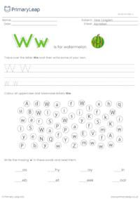 Alphabet practise - Letter W
