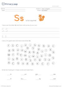 Alphabet practise - Letter S