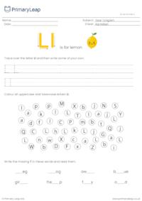 Alphabet practise - Letter L