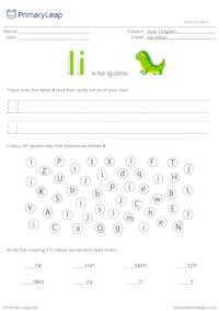 Alphabet practise - Letter I