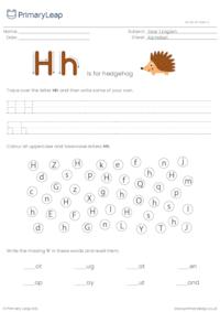 Alphabet practise - Letter H