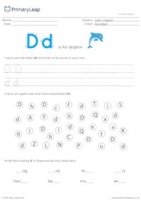 Alphabet practise - Letter D