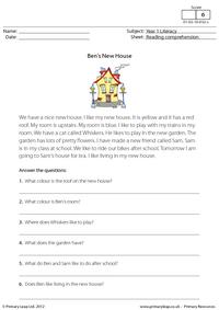 Reading comprehension - Ben's New House
