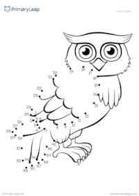 Owl Dot to Dot activity