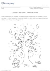 Autumn Tree Connect the Dots