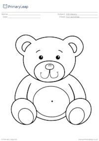 Teddy Bear Colouring Page