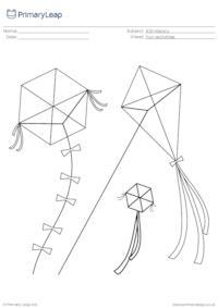 Kite Colouring Page