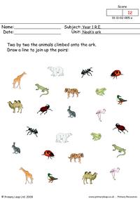 2 by 2 Pair Up Noah's Animals