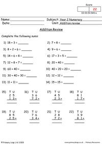 Addition review
