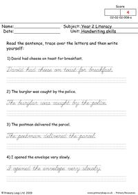 Handwriting Skills 8
