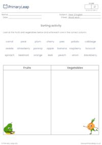 Groups - Fruit or vegetable?