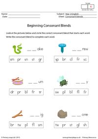 Beginning Consonant Blends (3)