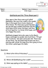 Goldilocks and the three bears part 1