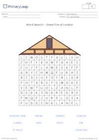 Fire Of London Word search