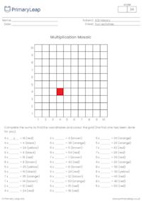 Multiplication mosaic - Fire