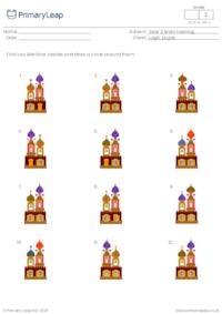 Find two identical pictures - Castles