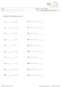 Multiplication and addition