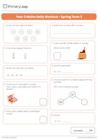 Year 3 Maths Daily Workout - Spring Term 3
