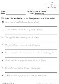 Handwriting skills 3