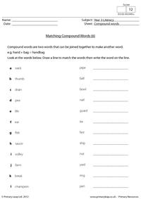 Matching compound words 6