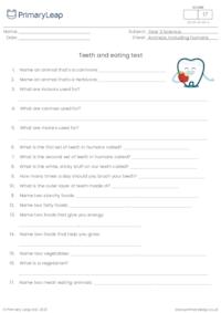 Teeth and eating test