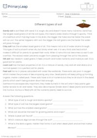 Reading comprehension - Types of soil