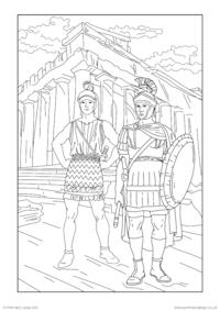 KS2 Romans colouring page