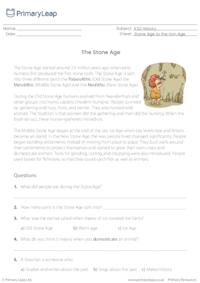 Reading comprehension - The Stone Age
