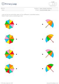 Top and side view - Umbrellas