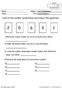 Using numbers