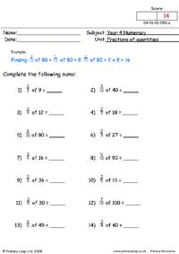 Fractions of quantities 2