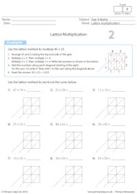 Lattice Multiplication: 2 by 2 digits (2)