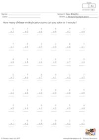 1-Minute Maths - Multiplication (1)
