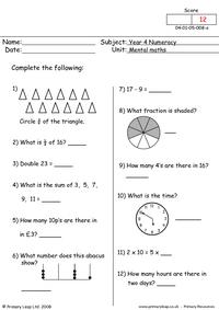 year 4 numeracy printable resources free worksheets for kids primaryleap co uk