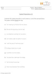 Spatial prepositions (3)