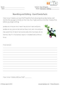 Rewriting and Editing - Giant Panda Facts