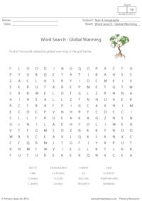 Word Search - Global Warming