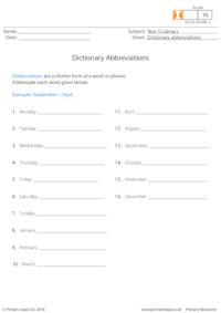 Dictionary Abbreviations 3