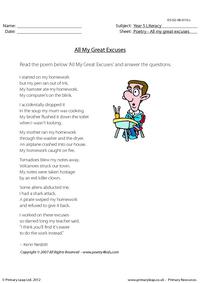 Comprehension - All My Great Excuses