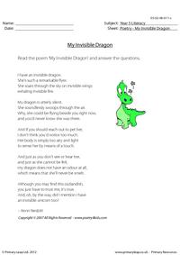 Comprehension - My Invisible Dragon