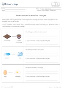 Reversible and irreversible changes