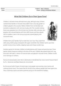 What Did Children Do In Their Spare Time?