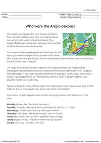 Who were the Anglo-Saxons? Information sheet