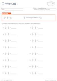 Multiplying fractions