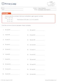 Identify multiples and factors