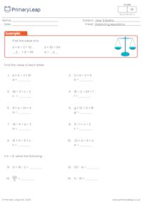 Balancing equations - Multiplication and division