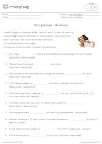 Verb prefixes - de and re