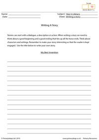Writing a story - My best invention