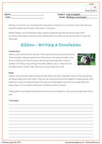Writing a Conclusion - Gibbons